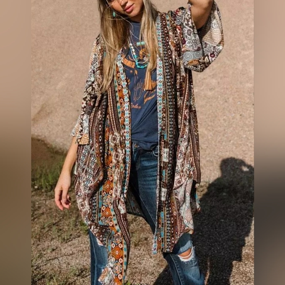 Sterling & Stitch Bohemian Kimono